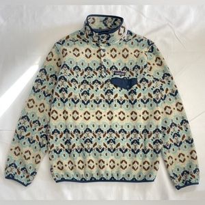 Patagonia Synchilla Snap-T Pullover W's Size M Tundra Cluster Big Sky Blue